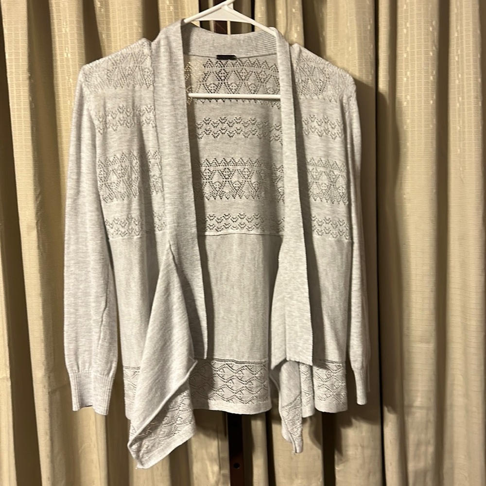 Proof Girl Brand - Juniors size large- light gray cardigan